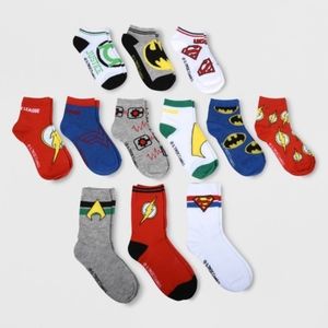 Kids' Justice League 12 Days of Socks - L